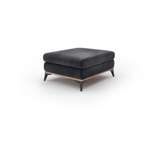 Puf cu tapițerie de catifea Windsor & Co Sofas Astre, gri închis