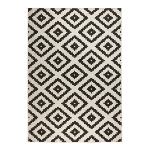 Covor adecvat pentru exterior NORTHRUGS Malta, 120 x 170 cm, negru-crem