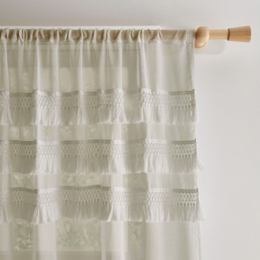 Perdea bej 229x140 cm Izmir Tassel - Pineapple Elephant