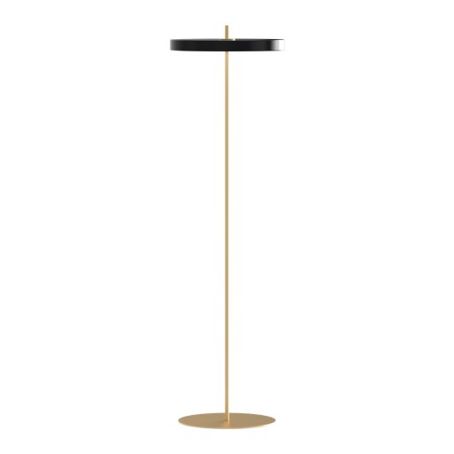 Lampadar negru LED cu intensitate reglabilă cu abajur din metal (înălțime 151 cm) Asteria Floor – UMAGE