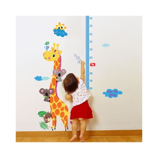 Autocolant pentru copii de tip metru pentru ușă/pentru perete 60x120 cm Giraffe & Koalas – Ambiance