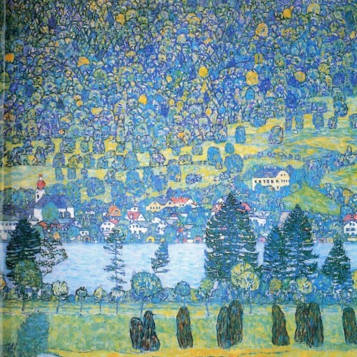 Tablou - reproducere 50x50 cm Lake, Gustav Klimt – Fedkolor