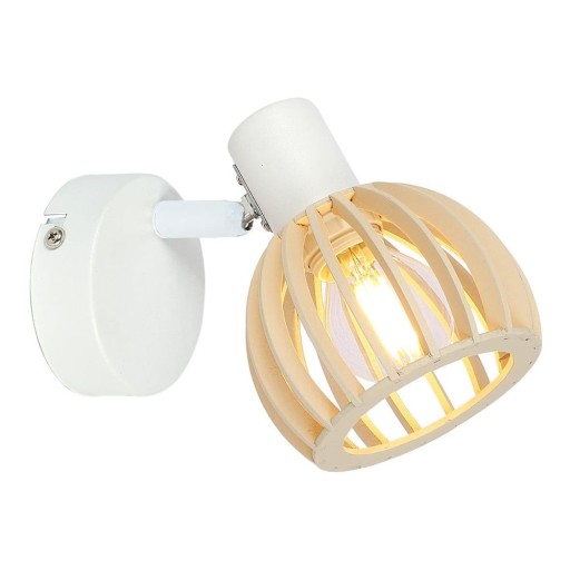 Aplică de perete albă-în culoare naturală ø 10 cm Atarri – Candellux Lighting