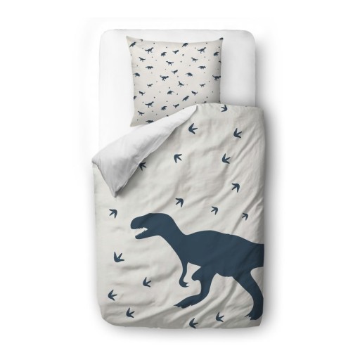 Lenjerie de pat pentru copii din bumbac satinat 200x140 cm Dino World - Butter Kings