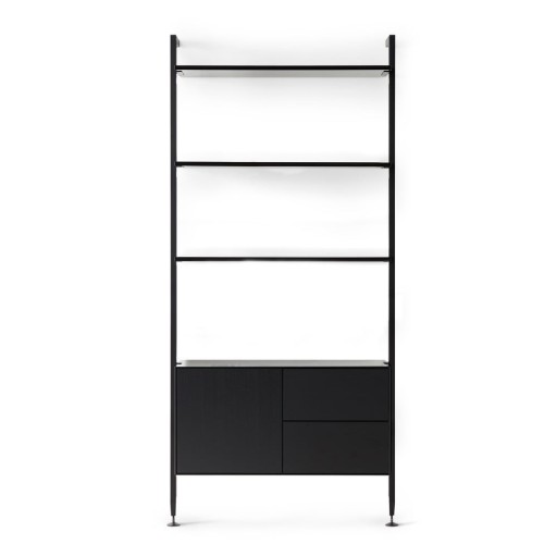 Bibliotecă neagră cu aspect de stejar 94x210 cm Edge by Hammel - Hammel Furniture