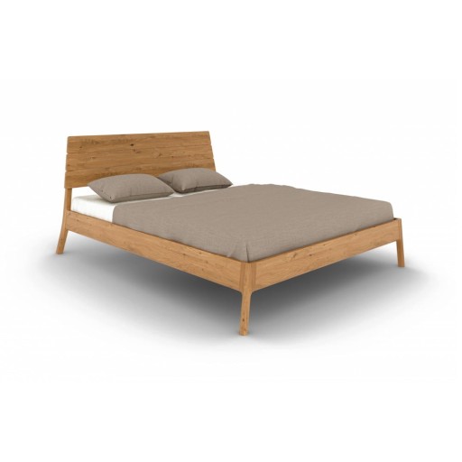 Pat matrimonial în culoare naturală din lemn de stejar 200x200 cm Twig – The Beds