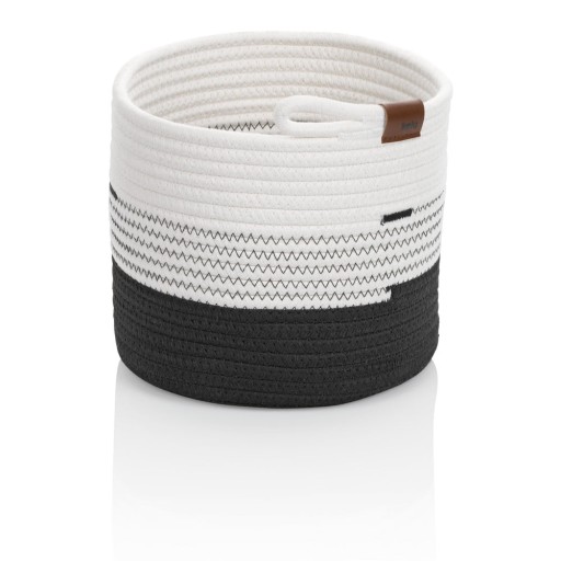 Coș depozitare Kela Hedda, ø 23 cm, negru-alb