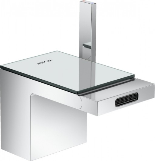 Baterie bideu crom sticla oglinda cu ventil pop-up inclus Hansgrohe Axor MyEdition