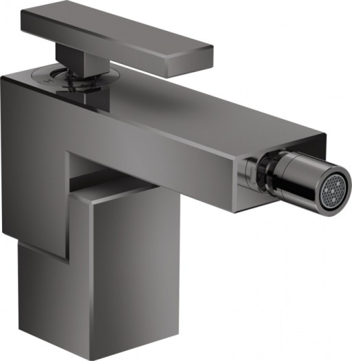 Baterie bideu crom negru lucios cu ventil click-clack inclus Hansgrohe Axor Edge