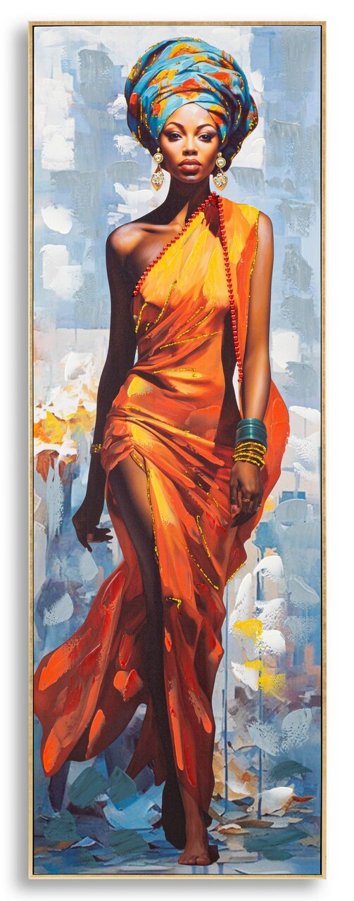 Tablou decorativ Daphne -B, Mauro Ferretti, 52x152 cm, canvas pictat/lemn de brad, multicolor
