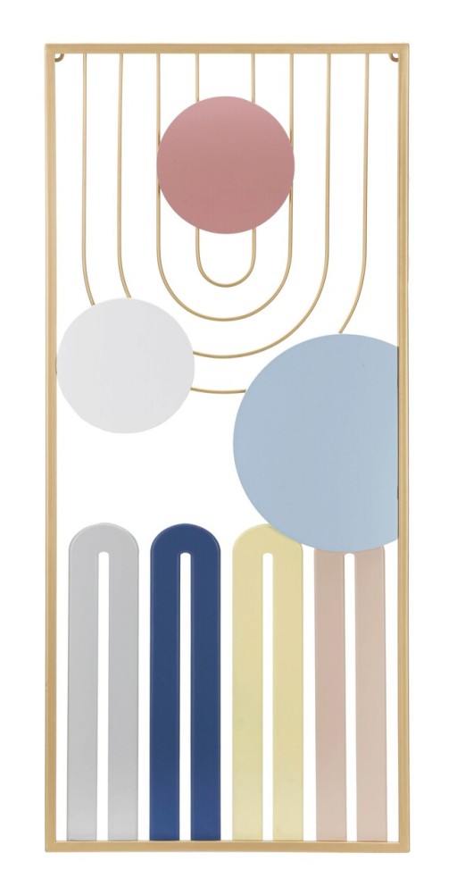 Decoratiune de perete Colorful -A, Mauro Ferretti, 37x84 cm, fier, multicolor