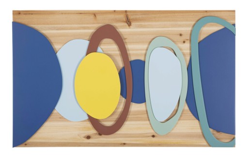 Decoratiune de perete Wood Color, Mauro Ferretti, 80x50 cm, fier/lemn de brad, multicolor