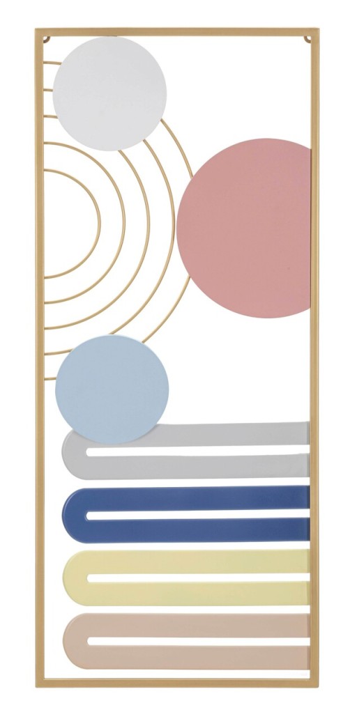 Decoratiune de perete Colorful -B, Mauro Ferretti, 37.5x84 cm, fier, multicolor