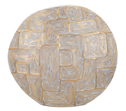 Vaza Eclips, Mauro Ferretti, 48x13x44.5 cm, polirasina, auriu/alb