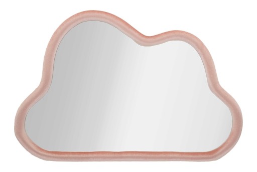 Oglinda decorativa Cloud, Mauro Ferretti, 90x60 cm, MDF/rama acoperita cu catifea, roz
