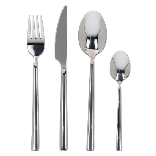 Set tacamuri 24 piese Antony Elegance, Tognana Porcellane, inox, argintiu