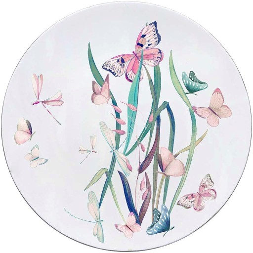 Platou rotund Butterfly Ball, Andrea Fontebasso, 33 cm, polimer, multicolor