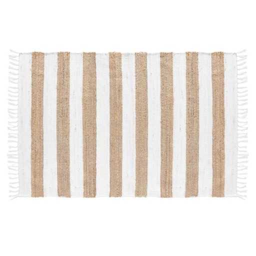 Covor alb-natural 50x80 cm Sagane – douceur d'intérieur