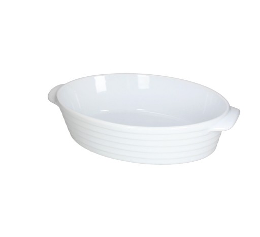 Tava de copt Pl-Cook Rings, Tognana Porcellane, 34x22x8.5 cm, ceramica, alb
