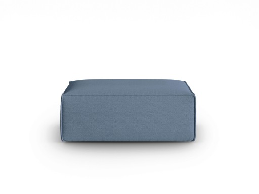 Taburet, Mackay, Cosmopolitan Design, 100x69x40 cm, catifea tricotata, albastru jeans