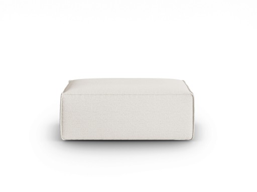 Taburet, Mackay, Cosmopolitan Design, 100x69x40 cm, catifea tricotata, ivoriu