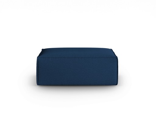 Taburet, Mackay, Cosmopolitan Design, 100x69x40 cm, catifea tricotata, albastru inchis