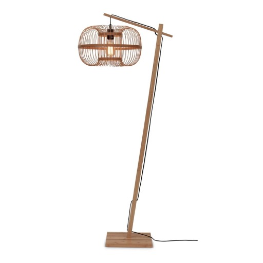 Lampadar în culoare naturală cu abajur din bambus (înălțime 150 cm) Hokkaido – Good&Mojo