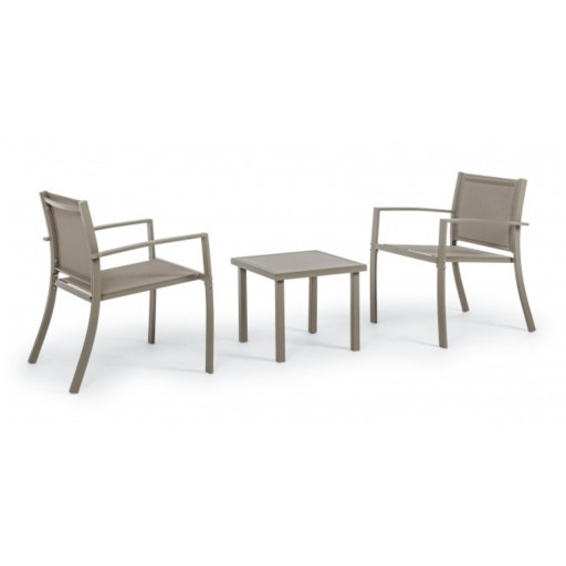 Set mobilier de gradina 3 piese, Auri, Bizzotto, grej