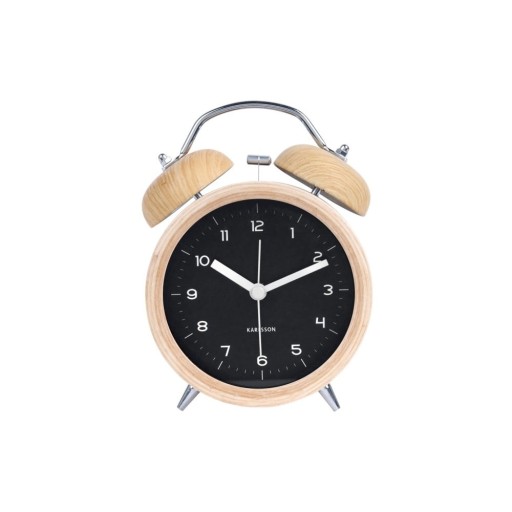 Ceas alarmă cu aspect de lemn Karlsson Classic Bell, ⌀ 10 cm