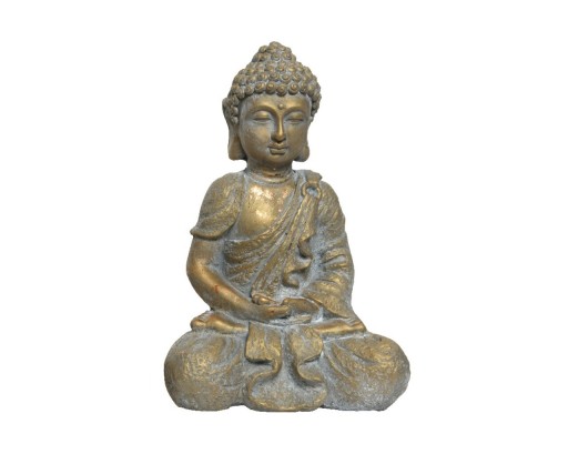 Statueta decorativa pentru exterior, Buddha - hand stack, Decoris, 15 x 21 x 31.5 cm, polimagneziu