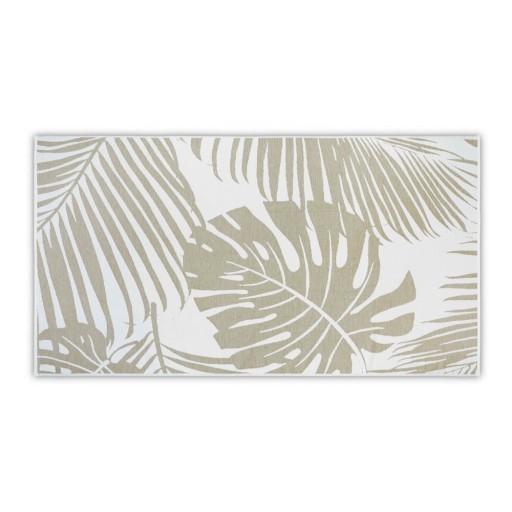 Prosop de plajă bej 180x100 cm Leaf - Foutastic