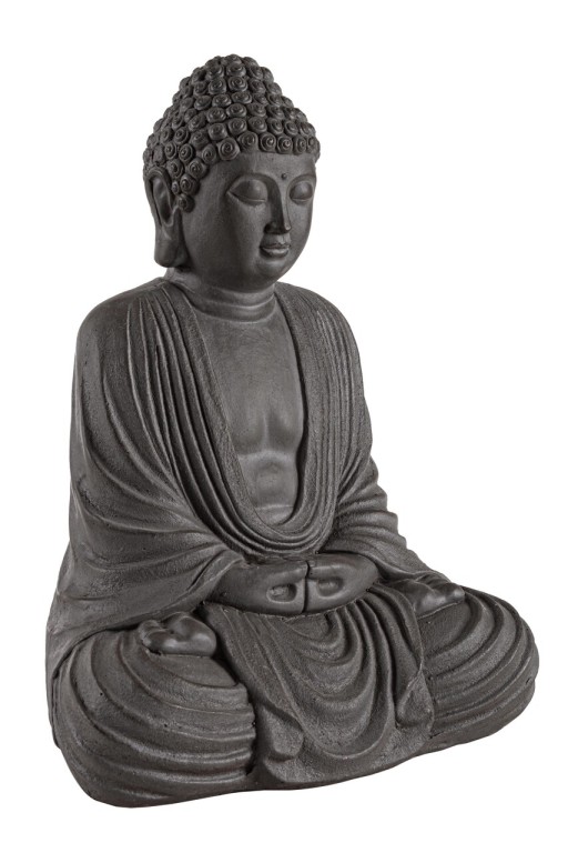 Decoratiune Pattaya Buddha Seated, Bizzotto, 33.5x25x42 cm, antracit