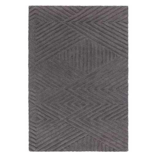 Covor gri antracit din lână 200x290 cm Hague – Asiatic Carpets