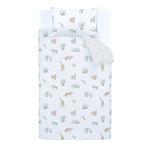 Lenjerie de pat din bumbac pentru copii 150x120 cm Zoo Animals - Bianca