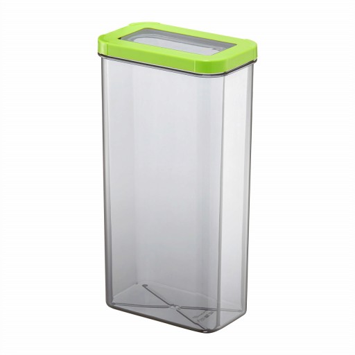 Recipient cu capac pentru depozitare Optimo, Ambition, 3 L, plastic, transparent/verde